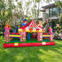 Château gonflable direct d'usine avec la glissière pleine d'entrain animale colorée pour des amusements d'école et de centre commercial