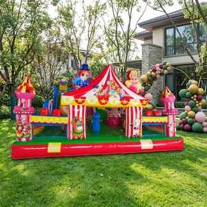 Château gonflable direct d'usine avec la glissière pleine d'entrain animale colorée pour des amusements d'école et de centre commercial - Product Image 4
