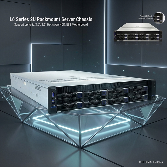 Custom Logo 2U Rackmount Server Chassis 12-Bay 3.5 Inch Hot Swap 12Gb SAS Backplane for Enterprise Cloud Barebone
