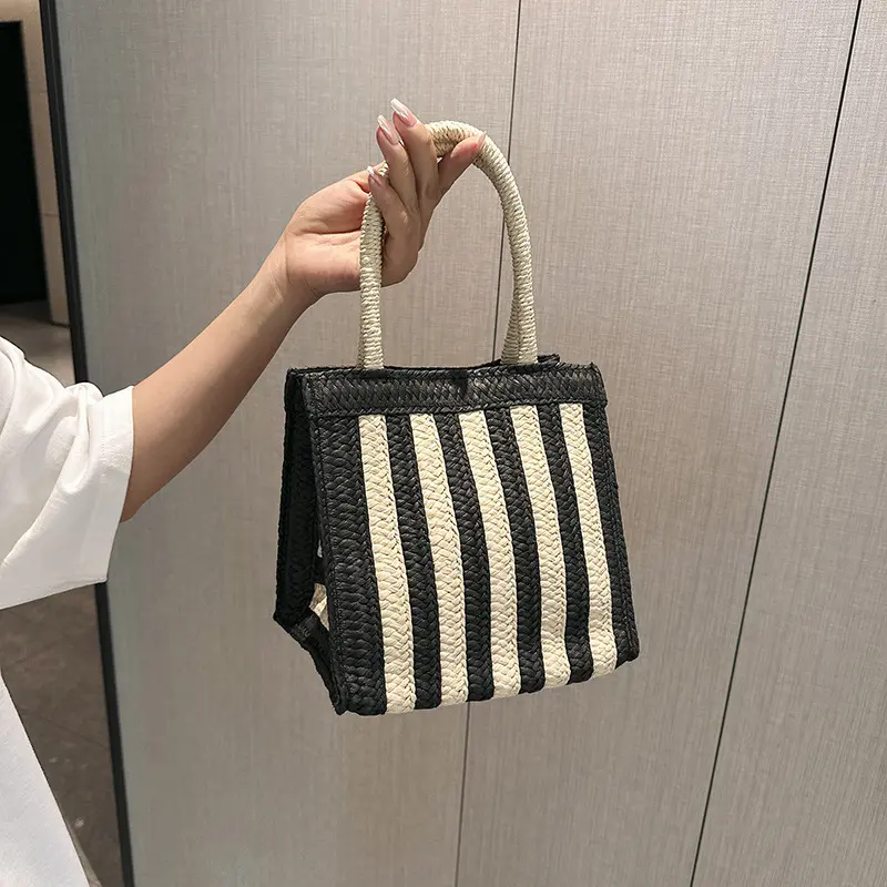 Summer stripe fashion beach bag tote bag women's handbags