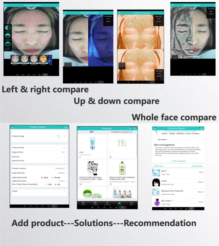 Skin Wrinkle Professional Skin Analyzer Machine With Tablet