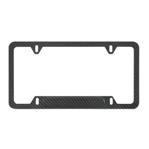 Protector de Matrícula de <span class=keywords><strong>Coche</strong></span> de Lujo con Diseño Patentado de 2 Orificios, Distancia entre Orificios de 177 mm y Marco con Aspecto de Fibra de Carbono - Product Image 5