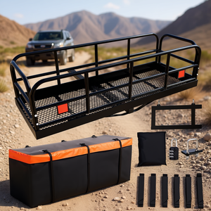 Portaequipajes de Acero Resistente de 60 x 24 x 14 Pulgadas, Plegable, con Bolsa Impermeable para Enganche de 2 Pulgadas - Product Image 2