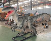 Modèle de dinosaure Velociraptor animatronique grandeur nature, fait main, pour l'extérieur, pour le divertissement des enfants, la maternelle, la garderie
