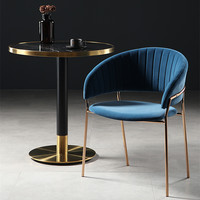 Nordique Moderne Rose Tufté Velours Sillas De Comedor Rembourré Maquillage Manucure Restaurant Café Salle À Manger Salle À Manger Fauteuils