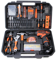 Professionnel 60 pièces mallette à outils ménagers ensembles d'outils de travail du bois perceuse électrique outils ensemble boîte