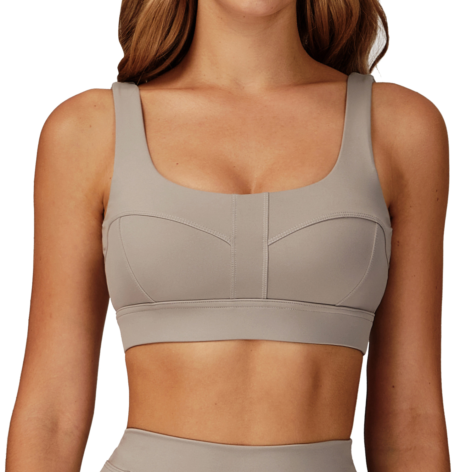 Women's XL Breathable Seamless Yoga Bra With Back Cutout Plus Size Gym Running Workout Shock Absorption Simple Style