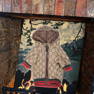 Hochwertige Designer-Hundebekleidung – Luxuriöser Wintermantel in Großer Größe 3XL, Einfarbiges Muster, Modische Markenbekleidung für Hunde und Katzen - Product Image 2