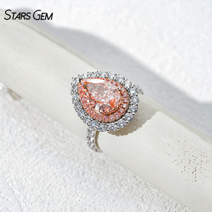 แหวนหมั้นเพชรสำหรับห้องปฏิบัติการสีชมพูของ Starsgem ทำจากทองเคหรูหราได้รับการรับรองว่าเป็น4.0ct หรูหรา - Product Image 5