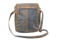 Sac à bandoulière décontracté vintage en cuir véritable, petit sac messager pour homme, sac bandoulière lifestyle, voyage, travail, affaires, avec deux chaînes