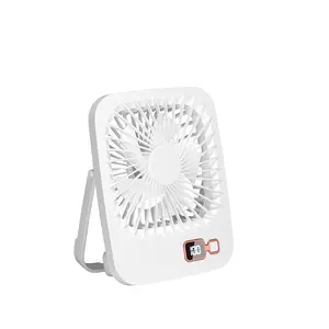 Ventilatore da tavolo portatile personale Display digitale 5 velocità del vento regolabile ventola di raffreddamento elettrico ricaricabile per l'home Office