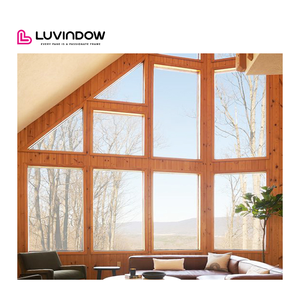 Fenêtres en bois Nfrc de style américain pour les maisons Double vitrage Design de gril isolé thermiquement Fenêtres fixes en verre en bois - Product Image 3