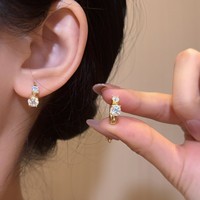 Boucles d'oreilles en argent S925, couleur D, certificat GRA, clarté VVS, 1,2 ct, coupe ronde, bijoux en moissanite, boucles d'oreilles en moissanite