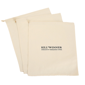 モスリンコットンキャンバス生地リネンギフト包装ポーチオーガニックソフトコットンドローストリングバッグカスタムロゴ付き - Product Image 3