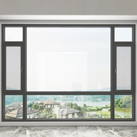 Ventanas Abatibles de Estilo Europeo Vanguard Solutions, Ventana de Aluminio con Mosquitera, Doble Acristalamiento