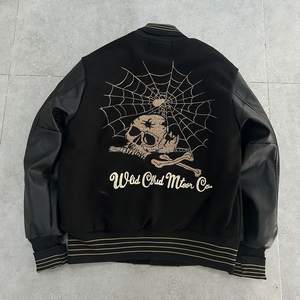 Quần Áo Các Nhà Sản Xuất Tùy Chỉnh Thêu Nặng Máy Bay Ném Bom Da Áo Khoác Của Nam Giới Thiết Kế Bóng Chày Varsity Áo Khoác Cho Mùa Đông - Product Image 2