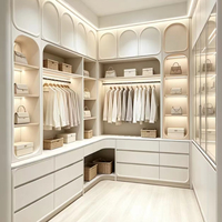 Dressing sur mesure autoportant moderne de luxe en matériaux écologiques, couleur/taille personnalisables pour chambre d'hôtel