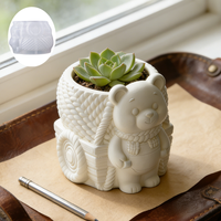 Moule en silicone DUMO Bear Trailer pour la fabrication artisanale de décorations pour la maison, petites plantes en pot