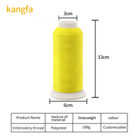 Fil à broder en polyester 120D/2 100% 4000y Hilo De Bordar 40WT 120D/2 Tkt120 Tex 27 pour machine à broder