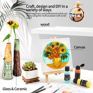Juego de <span class=keywords><strong>Pintura</strong></span> Acrílica de 24 Colores, Botellas de 2oz/60ml, Premium para Artistas, Principiantes y Niños, para Lienzo, Rocas, Madera, Cerámica y <span class=keywords><strong>Tela</strong></span> - Product Image 5