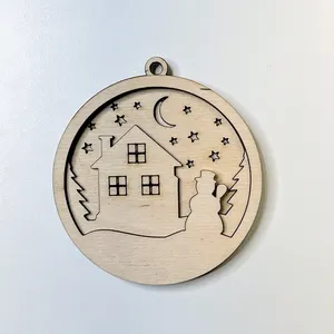 Kit di Pittura e Colorazione in Legno Ecologico Multistrato - Decorazioni da Appendere Fai-da-Te per Pareti, Dimensioni Personalizzabili - Product Image 6