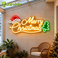 Enseigne néon LED personnalisée en acrylique pour hôtel, logo, sport, bière, éclairage, décoration maison et boutique - Joyeux Noël Las Vegas