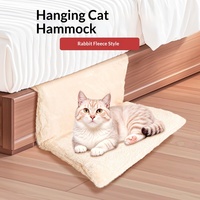 Lit suspendu de luxe pour chat, hamac pour chat, coussin suspendu en forme de L en peluche pour rebords de fenêtre, toutes saisons, pour que les animaux domestiques puissent bronzer et dormir