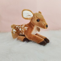 Peluche girafe de simulation personnalisée de haute qualité, poupée cerf avec support, animal en peluche, cadeau d'anniversaire