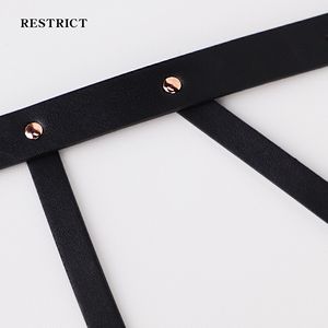 Restrict <b>Leather</b> Bondage <b>Harness</b> Black Women Adult Restraint Intimates Accessory - Product Image 4