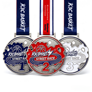 Médailles de marathon personnalisées en alliage de zinc 3D avec impression UV émail souple pour événements de course caritative - Product Image 2