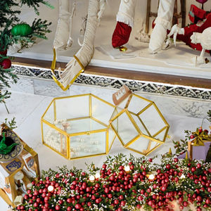 Boîte à bagues en métal pour femmes, 2 emplacements, rangement pour bagues de mariage, porte-bijoux, cadeau pour elle, entrepôt américain - Product Image 3