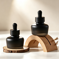 Flacon compte-gouttes 30 ml pour sérum, dégradé original, finition mate, sérigraphie noire, diffuseur de parfum en verre pour huiles essentielles, doré