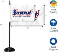Drapeaux de table de mini bannière de poteau solide personnalisés 12 "ensemble de drapeaux de bureau de lance personnalisé mini bannière simple face de 5x8