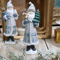 Harz Handwerk Statue Santa Eichhörnchen Weihnachts baum Schneemann tragen Geschenke Dekoration