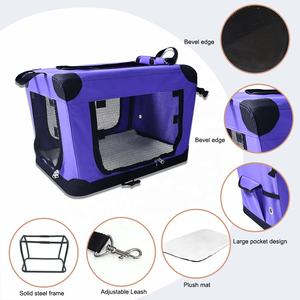 Cages pliantes 3 portes pour animaux de compagnie chenil pour chien intérieur et extérieur chien chat maison boîte de transport pour chien pour voiture - Product Image 3
