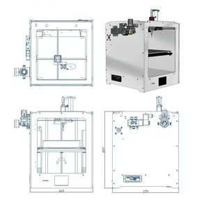 Imprimante 3D à béton automatique avec plateau chauffant en aluminium, appareil d'impression 3D industriel de bureau avec hydrogel et autres fluides - Product Image 6