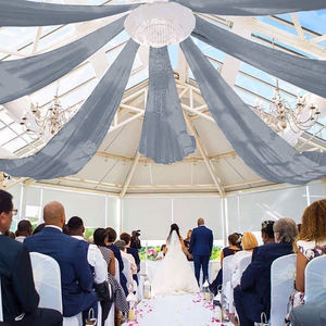 Long White Chiffon Draping Soft <b>Curtains</b> for Birthday Stage & Wedding Backdrop Decoration - Product Image 4