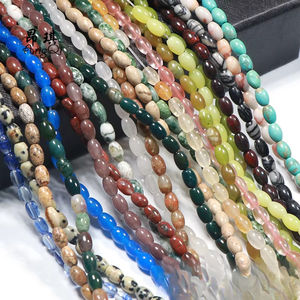 Mode 4*6mm perles de pierre naturelle créativité bijoux à bricoler soi-même Bracelet bracelets de cheville collier taille chaîne accessoires en gros - Product Image 1