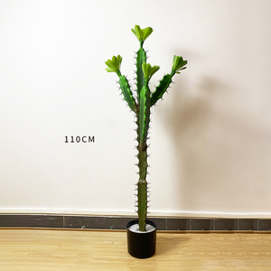 Cactus artificiel en plastique, plante <span class=keywords><strong>d</strong></span>écorative, ornement de jardin pour la <span class=keywords><strong>d</strong></span>écoration intérieure et extérieure, maison, bureau, plantes artificielles - Product Image 2