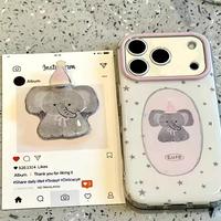 Coque de téléphone Dumbo à grande fenêtre compatible avec 17 PRO MAX, en TPU premium antichoc, motif dessin animé, avec bordure IMD