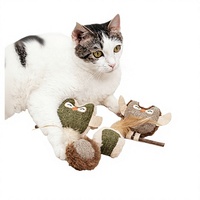 Jouet à mâcher pour chat en peluche non toxique, avec rembourrage naturel de catnip et bâtonnets de Silver Vine, résistant aux morsures, pour chatons, pour le jeu quotidien en intérieur