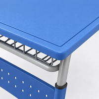 Ensemble de bureau et chaise d'école moderne, écologique et durable pour les élèves du primaire, bureau en bois réglable