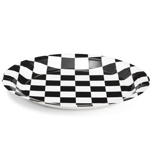 Platos de Papel con Diseño de Bandera a Cuadros de Carreras Modernas de 9 Pulgadas, Venta Caliente, Suministros Desechables para Fiestas de Cumpleaños para Niños Amantes de las Carreras, Directo de Fábrica - Product Image 5