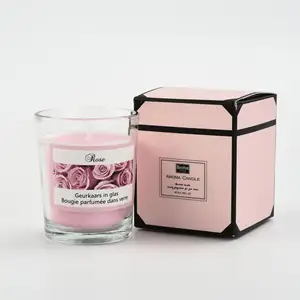 Low Price Customized Scented Candles High Quality Custom Jar Scent Logo Packaging Luxury scented candles with lid