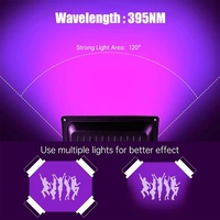 Projecteur LED UV pour décoration de fête 50W 100W 200W, lumière noire violette avec prise, 405NM 365NM 395NM