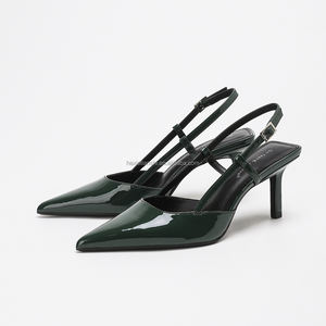 1208-1 أحذية نسائية مخصصة عالية الجودة صيفية بسيطة نمط أزياء مدببة اصبع القدم مشبك حزام أحذية حبال للنساء - Product Image 3