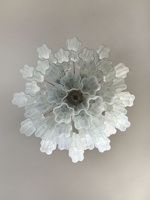 Lustre en verre design vintage Lampe à suspension Fleur Luminaire pour mariage Salon Salle à manger