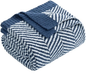 Wholesale Custom Logo Striped <b>Personalized</b> Woven Jacquard 100% Polyester Anti-Pilling Four Seasons Tapestry <b>Blanket</b> - Product Image 1
