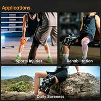 Tragbares Schmerzlinderungsgerät für Muskeln und Sporterholung mit Eis-Wärme-Therapie, 5 Modi, Kompression, Vibration, Wiederaufladbarer Knie- und Beinmassagegerät