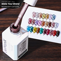 Pour 26 couleurs, 15 ml, UV LED, effet magnétique, longue durée 28 jours, non toxique, végétalien, écologique, bouteille œil de chat clair de lune